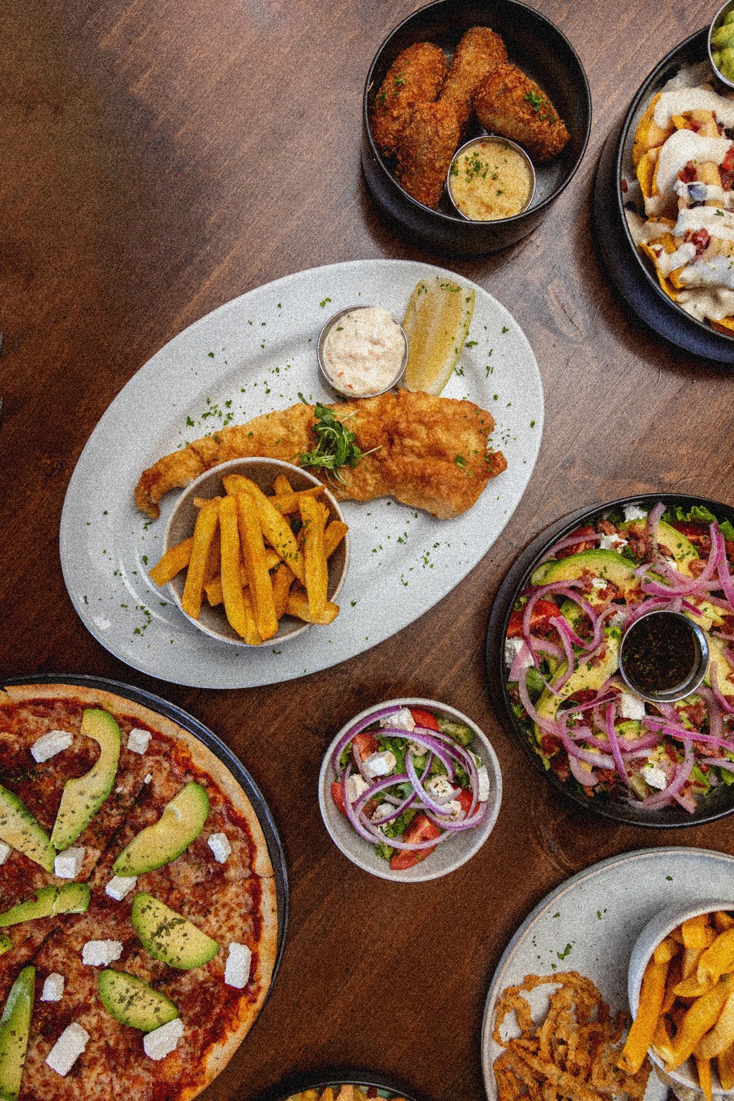 A selection of pub meals